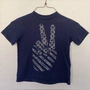 Youth Size 5 ‘Patriotic Peace’ Blue T-shirt